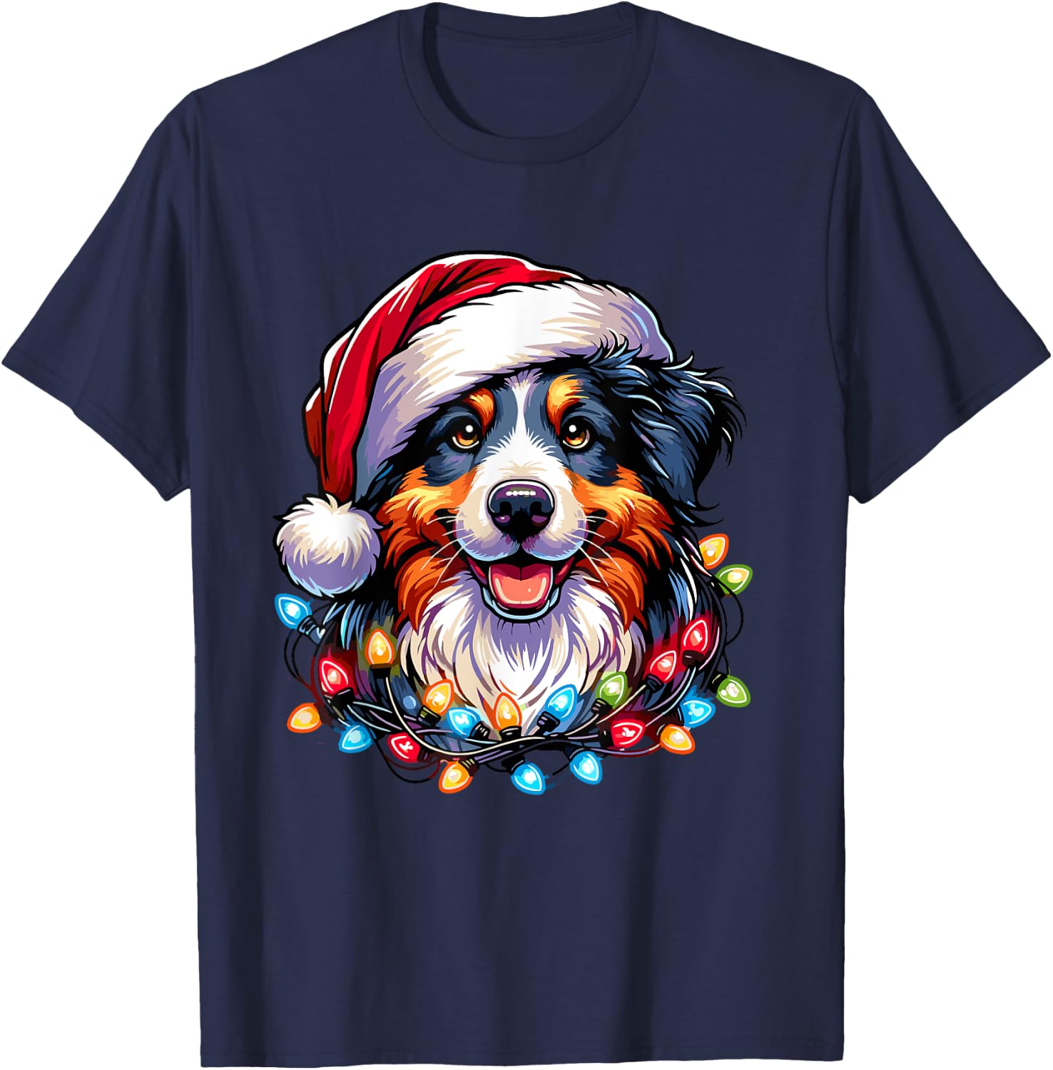 Dog Owner Xmas Men Women Favorite Australian Shepherd T-Shirt - T-Shirt | Navy