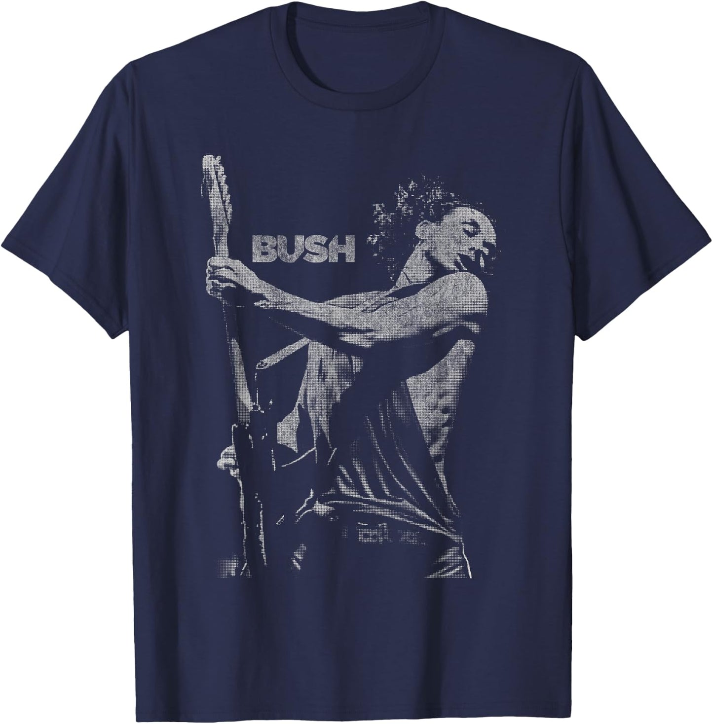 Bush Gavin Guitar Portrait T-Shirt - T-Shirt | Navy