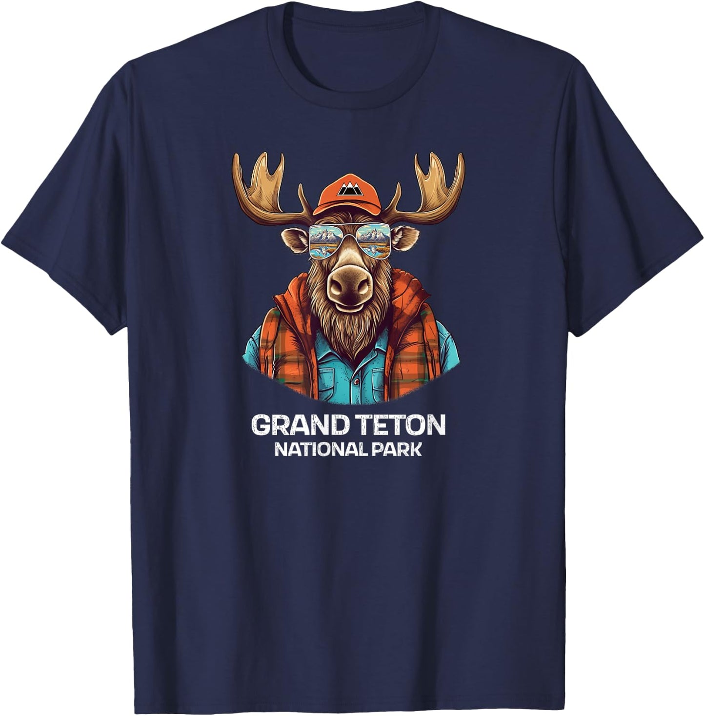 Grand Teton National Park - Moose T-Shirt - T-Shirt | Navy