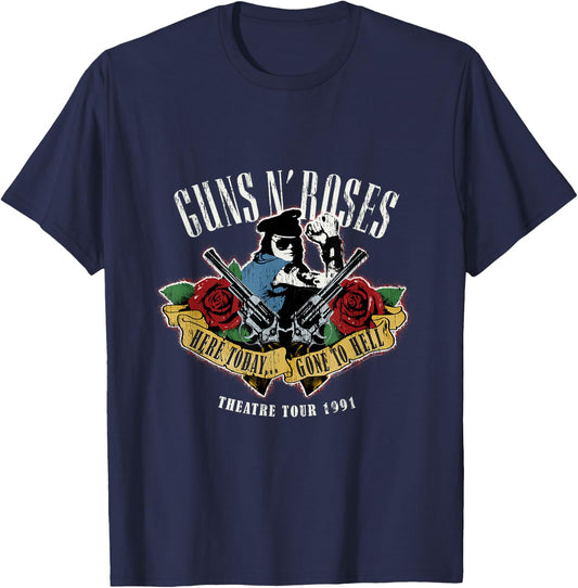Guns N' Roses Offizielles Here Today Gone To Hell T-Shirt - T-Shirt | Navy