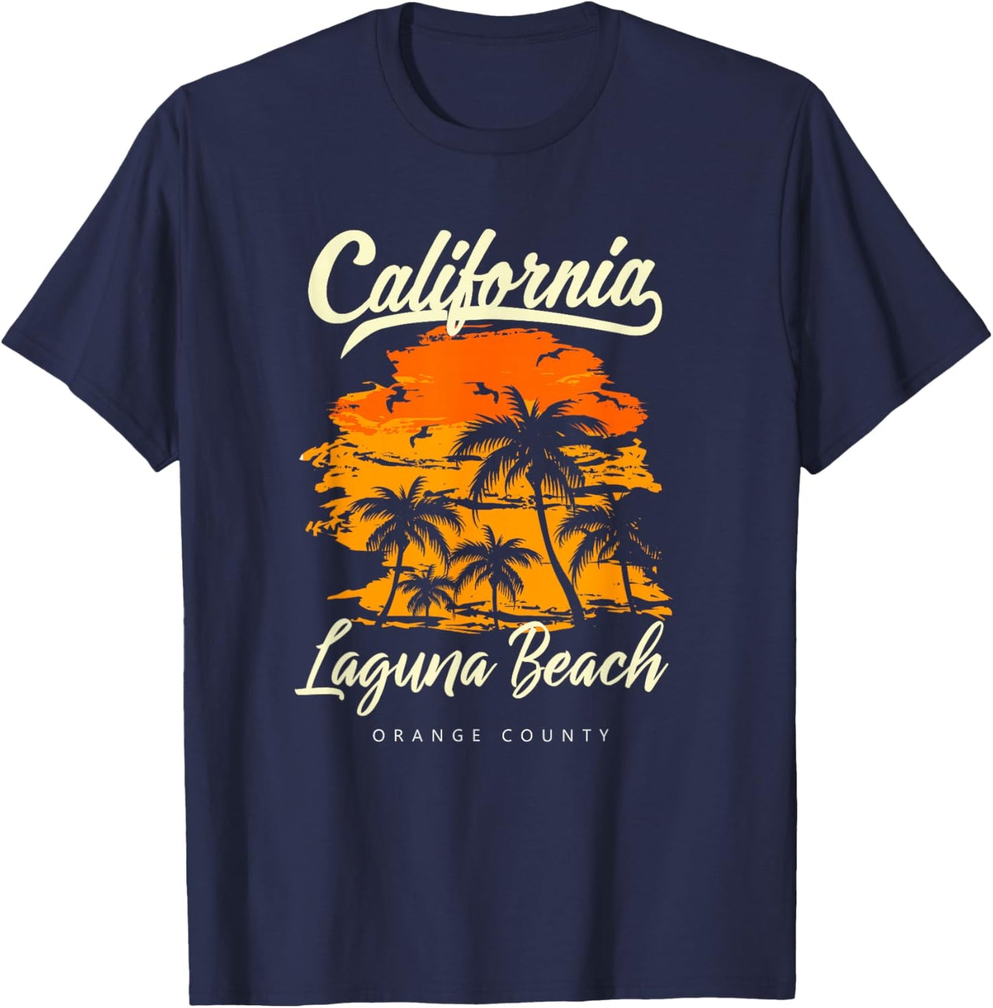 Laguna Beach California Sunset T-Shirt - T-Shirt | Navy
