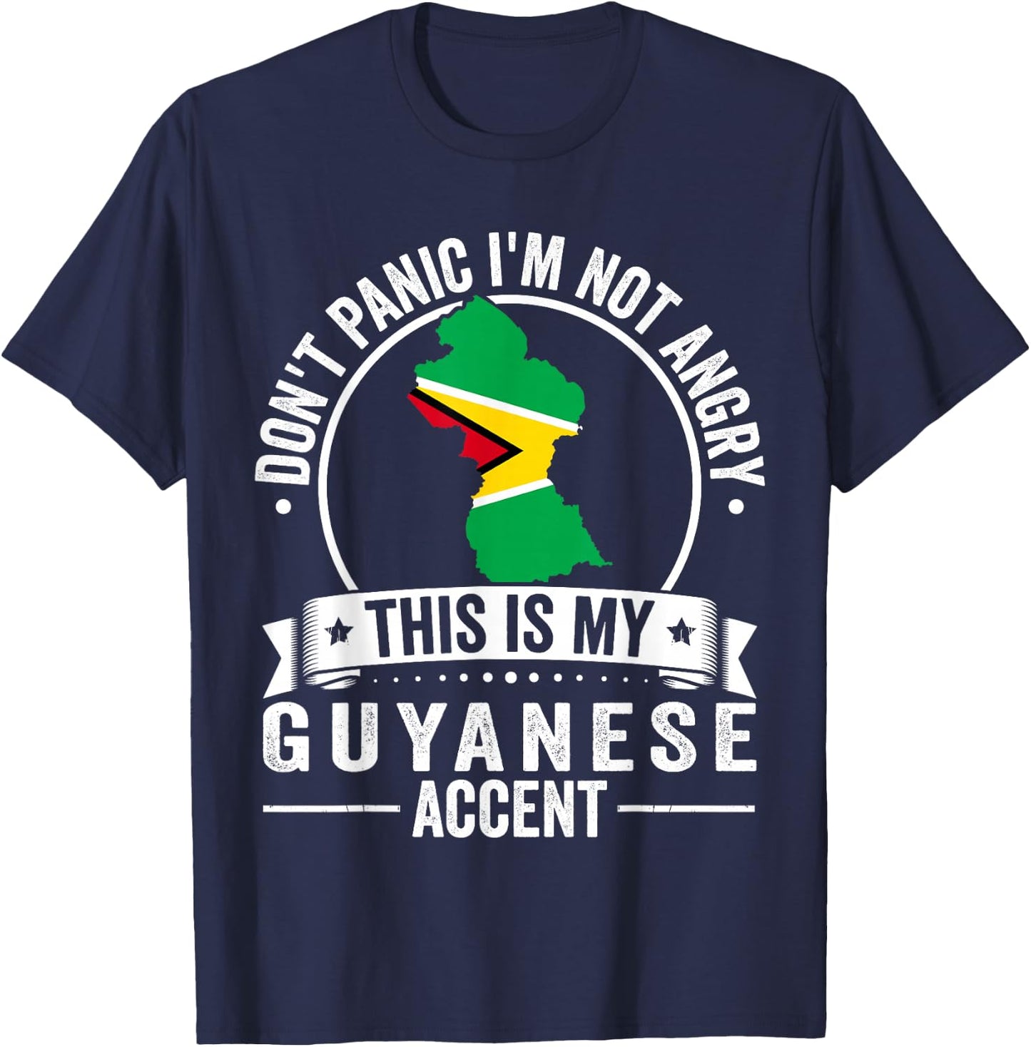 Guyanese Roots Outfit Funny Guyana Heritage Men Women T-Shirt - T-Shirt | Navy