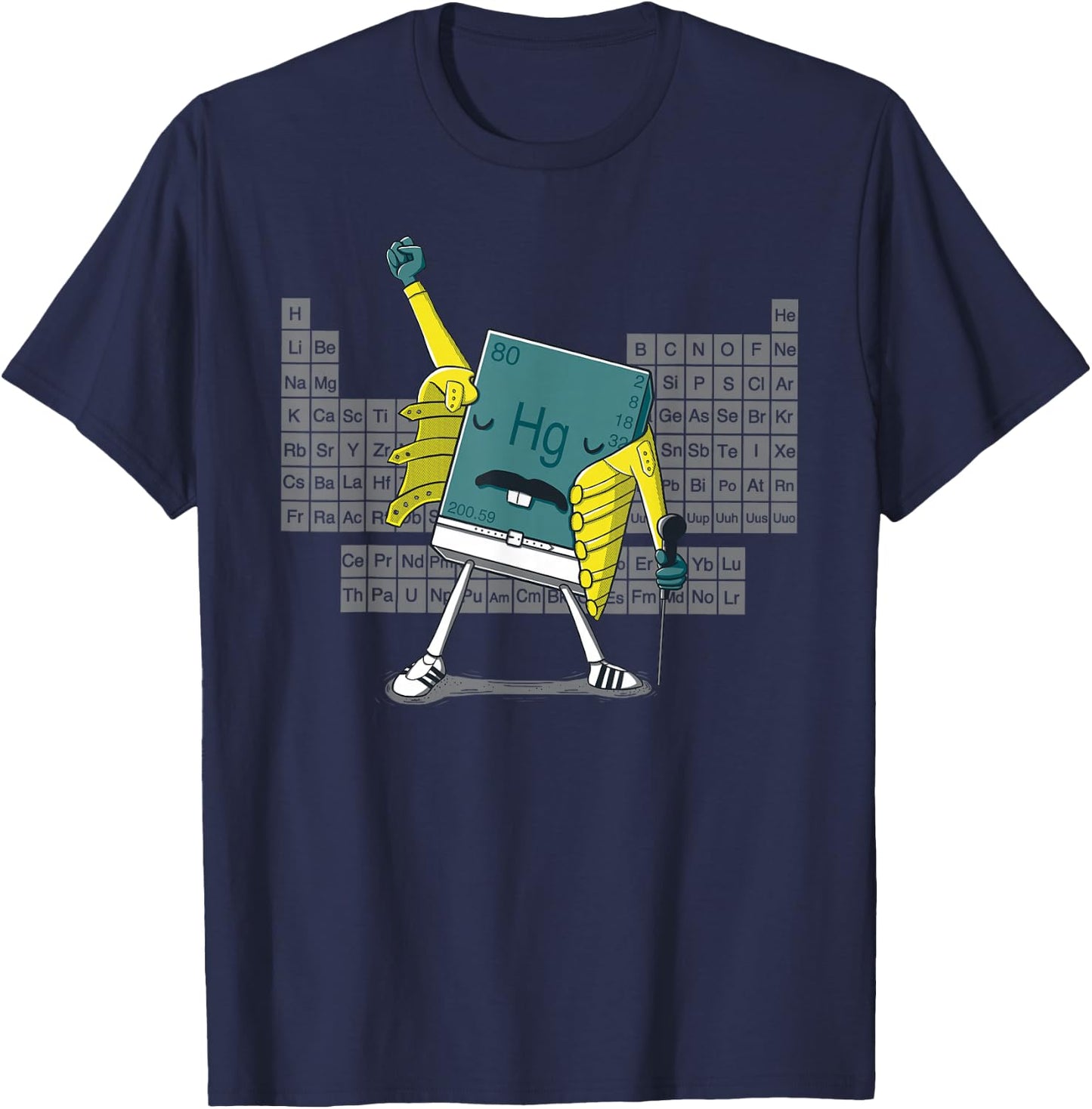 Wissenschaft Chemie Mercury Rock Meme Queen Lol Parodie Freddie T-Shirt - T-Shirt | Navy