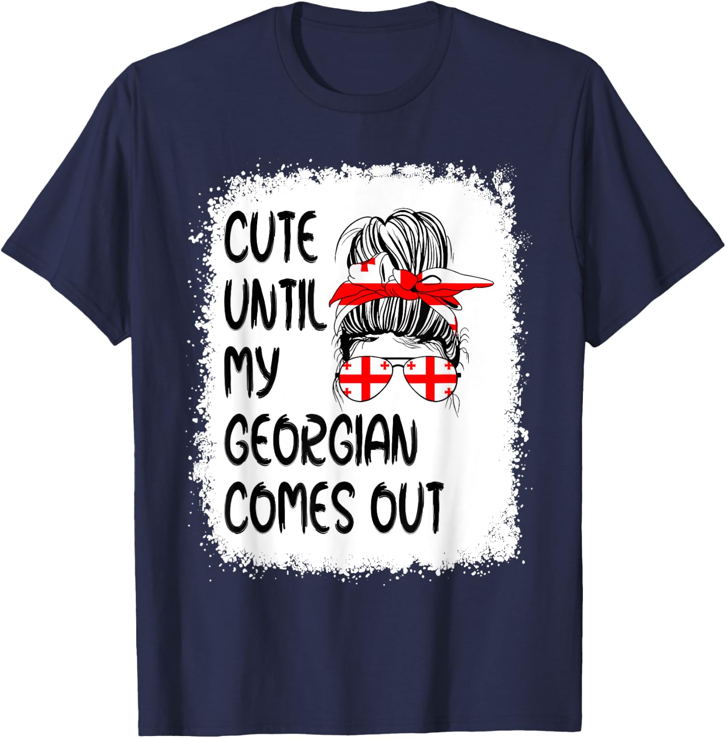 Funny Cute Until My Georgian Comes Out T-Shirt - T-Shirt | Navy