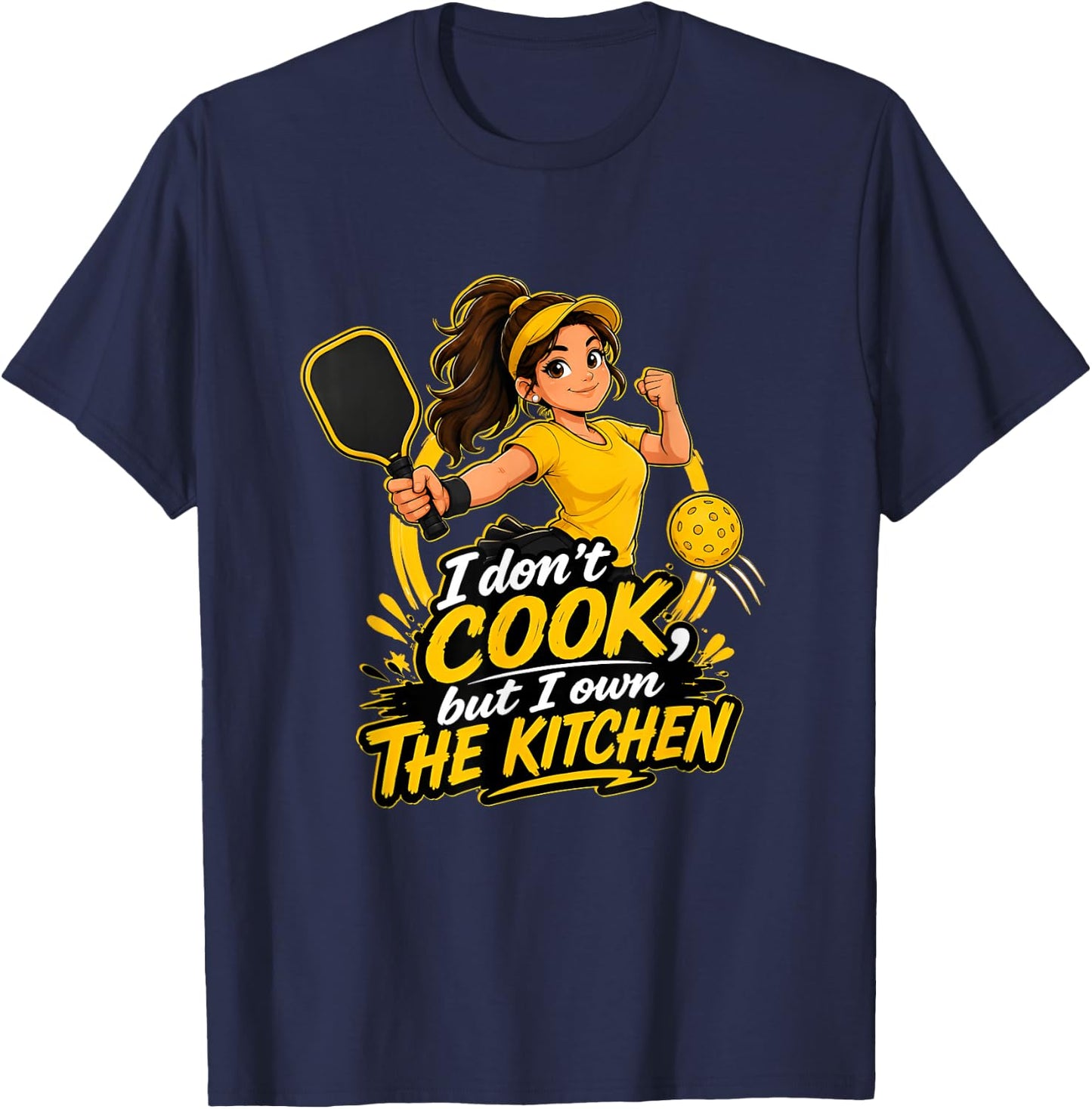 Funny Pickleball Shirts Dink Player Kitchen Joke Funny Meme T-Shirt - T-Shirt | Navy
