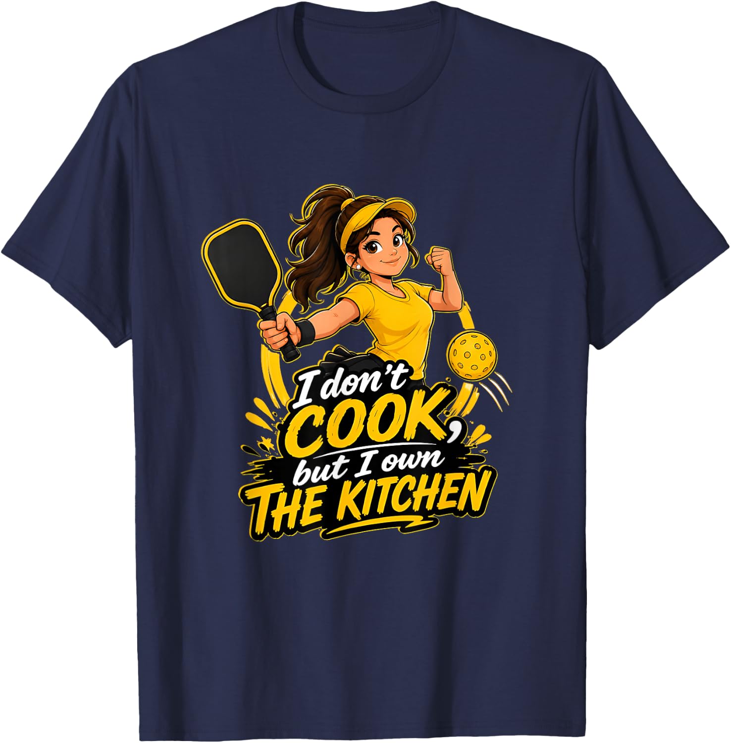 Funny Pickleball Shirts Dink Player Kitchen Joke Funny Meme T-Shirt - T-Shirt | Navy