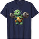 Turtle Weightlifting Barbell Fitness Workout T-Shirt - T-Shirt | Navy