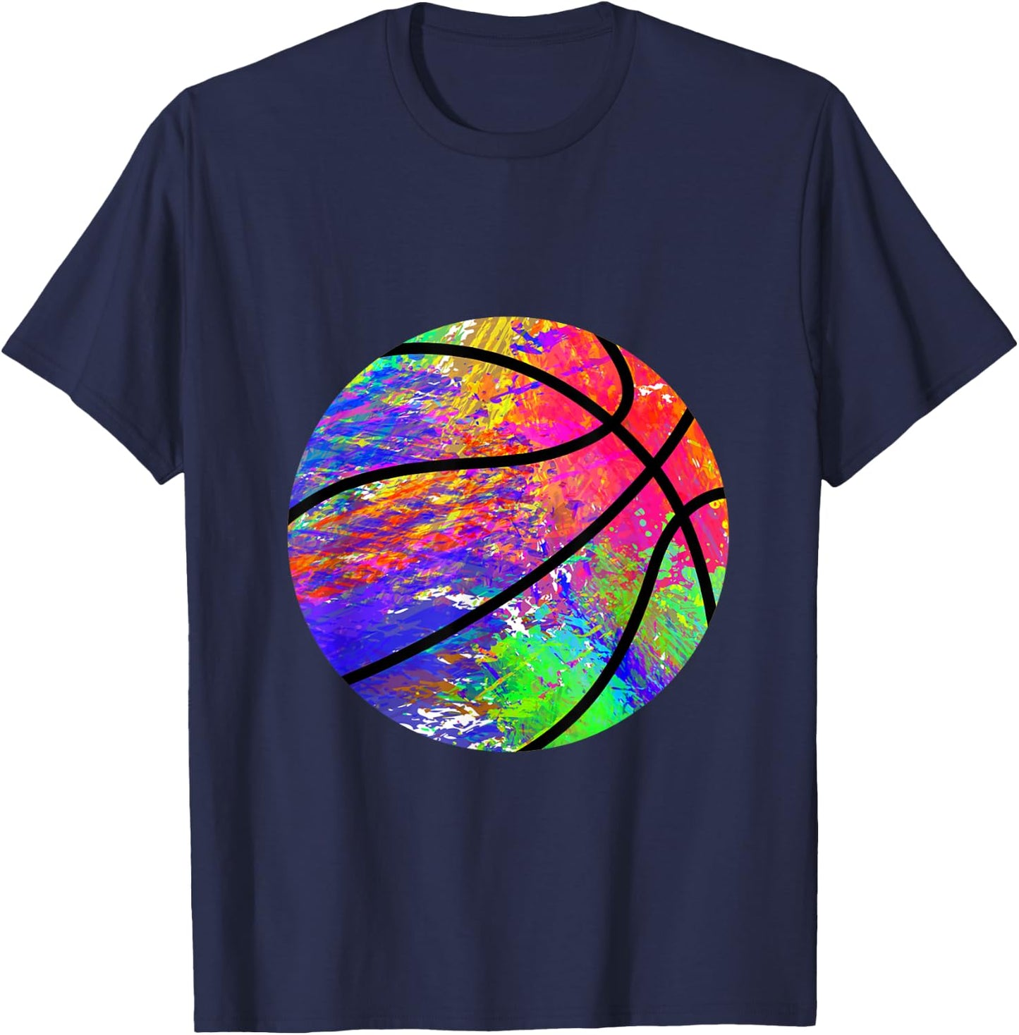 Basketball Splash Basketball Player Ball Sports T-Shirt - T-Shirt | Navy