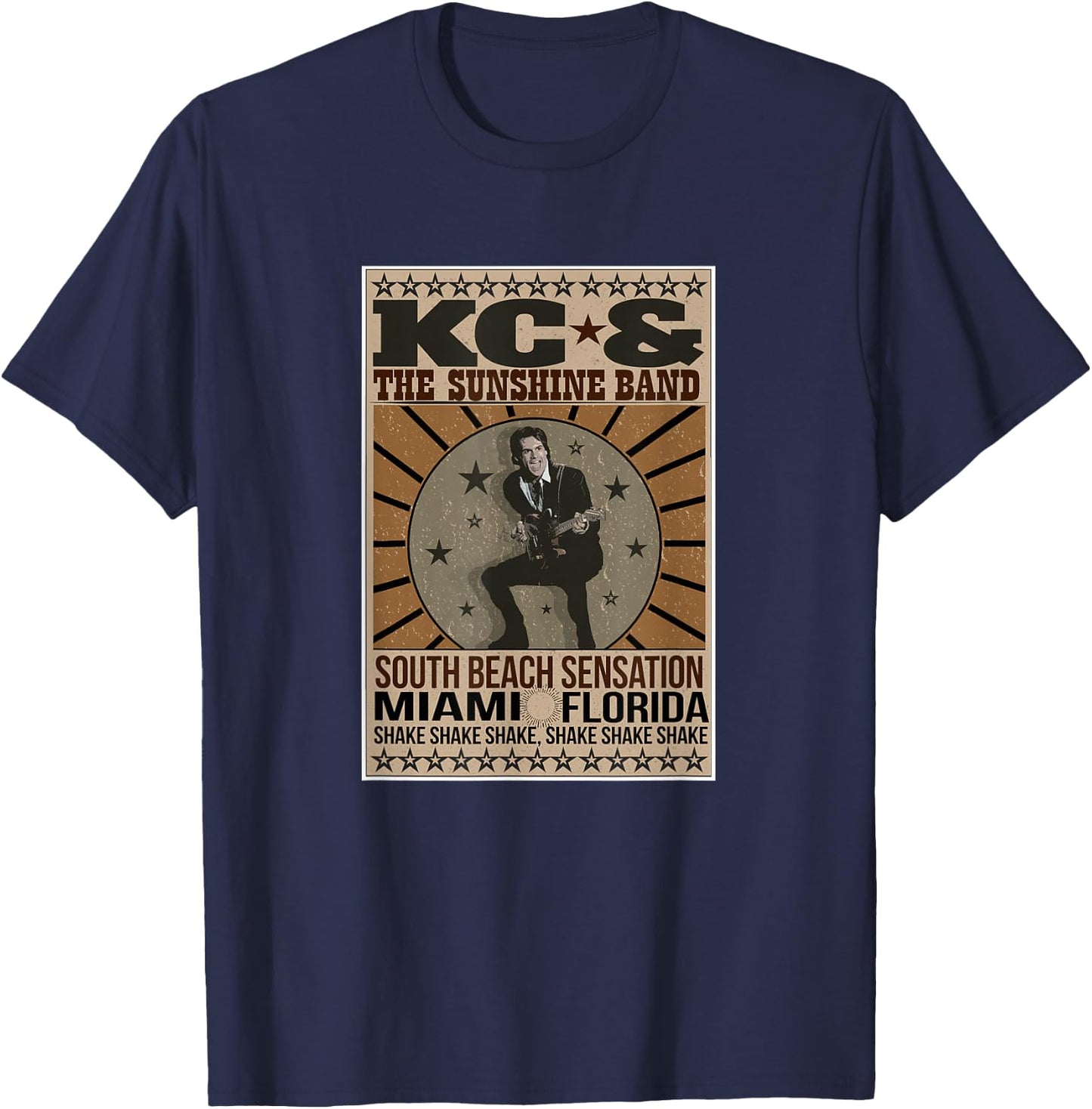 KC Hatch Print Vintage T-Shirt - T-Shirt | Navy