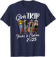 Turks & Caicos Girls Trip 2025 Birthday Squad Women Vacation T-Shirt - T-Shirt | Navy