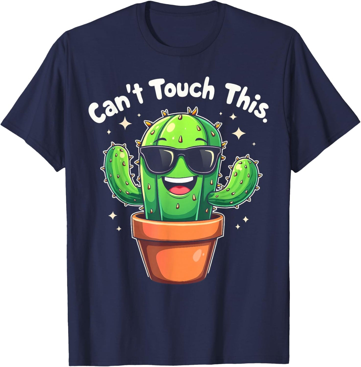 Can't Touch This Cool Cactus T-Shirt - T-Shirt | Navy