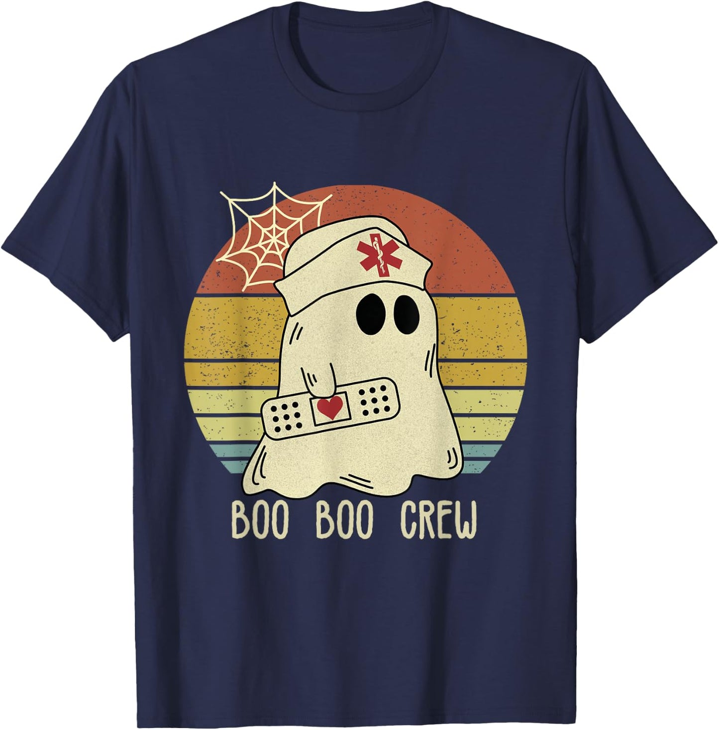 Boo Boo Crew Nurse Halloween Nurse T-Shirt - T-Shirt | Navy