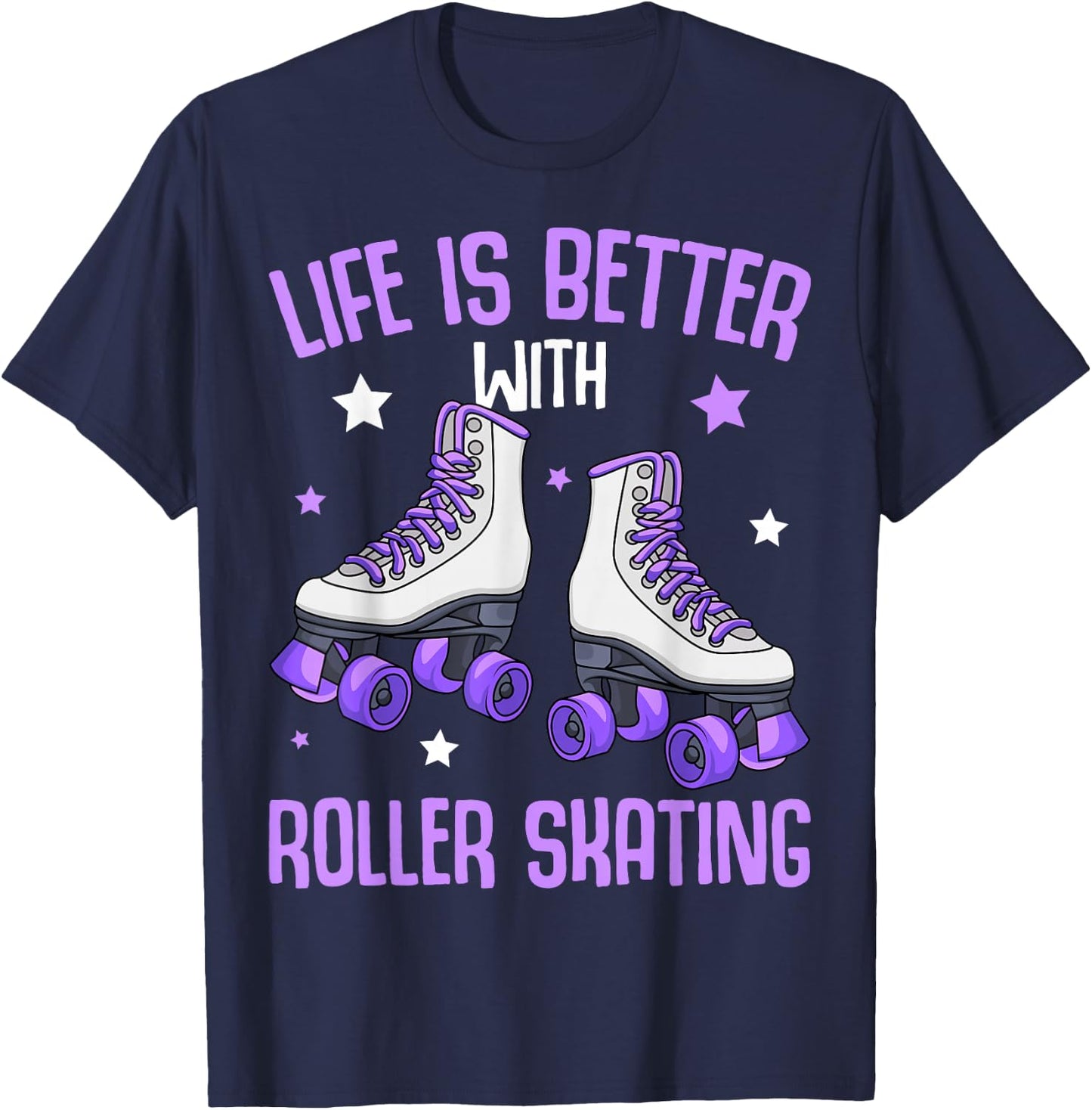 Roller Skates Girls Roller Girl Roller Skates T-Shirt - T-Shirt | Navy