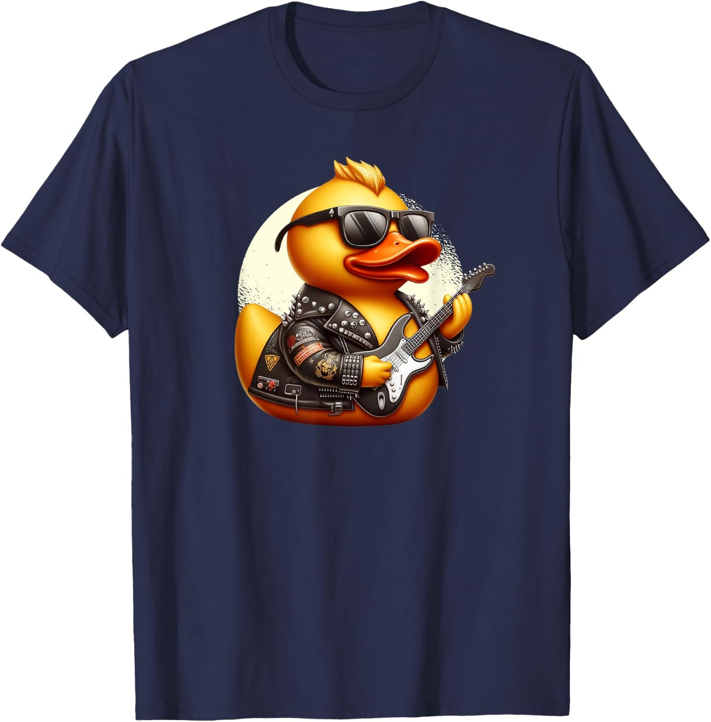 Rubber Duck Rockstar With Guitar T-Shirt - T-Shirt | Navy