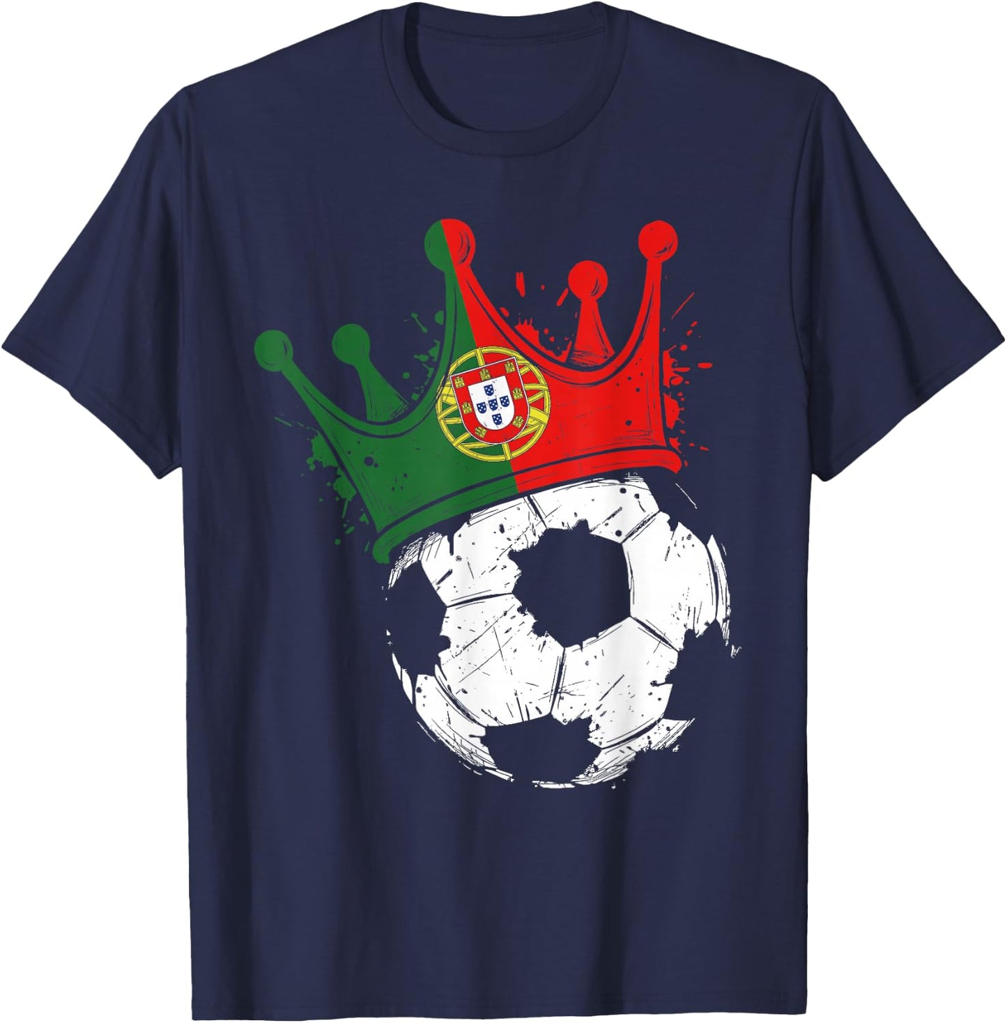 Portuguese Flag Novelty Portugal T-Shirt - T-Shirt | Navy