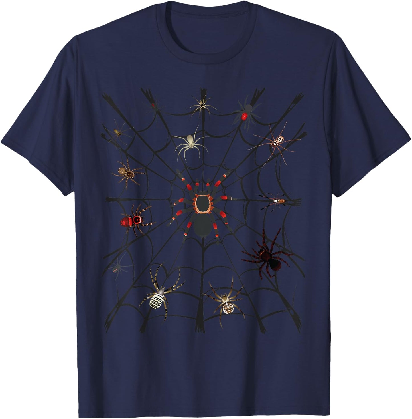 Cool Spider Women Arachnid Spooky Scary Halloween T-Shirt - T-Shirt | Navy