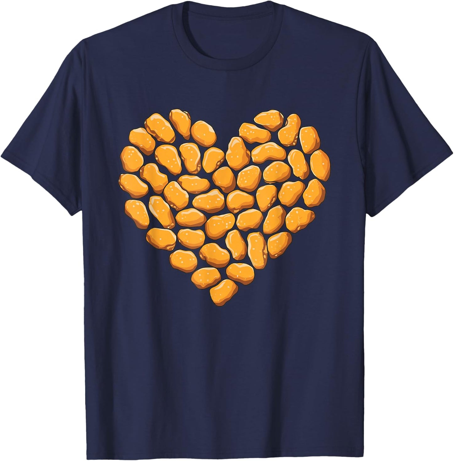 Chicken Nuggets Heart T-Shirt - T-Shirt | Navy