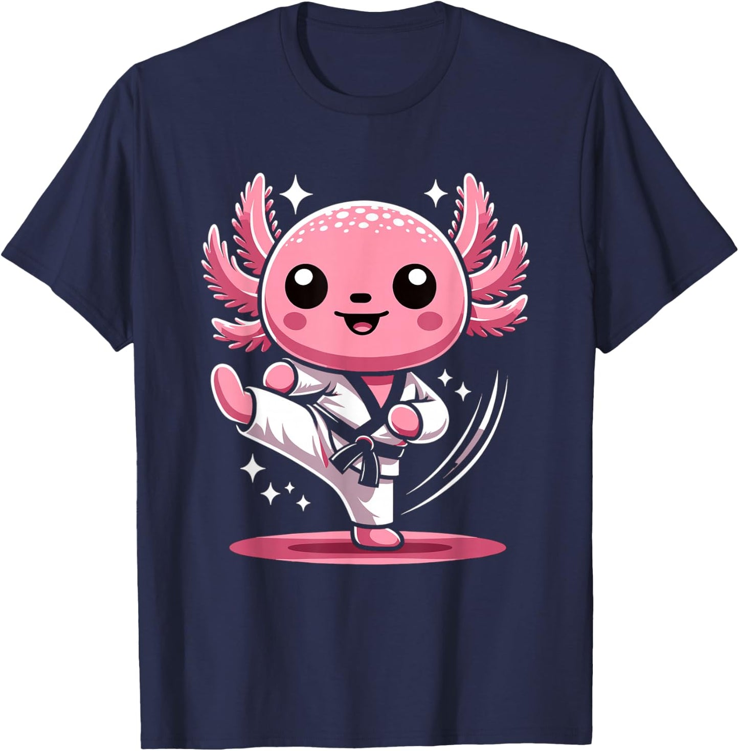 Karate Axolotl Martial Arts Taekwondo Kickboxing For Boys T-Shirt - T-Shirt | Navy