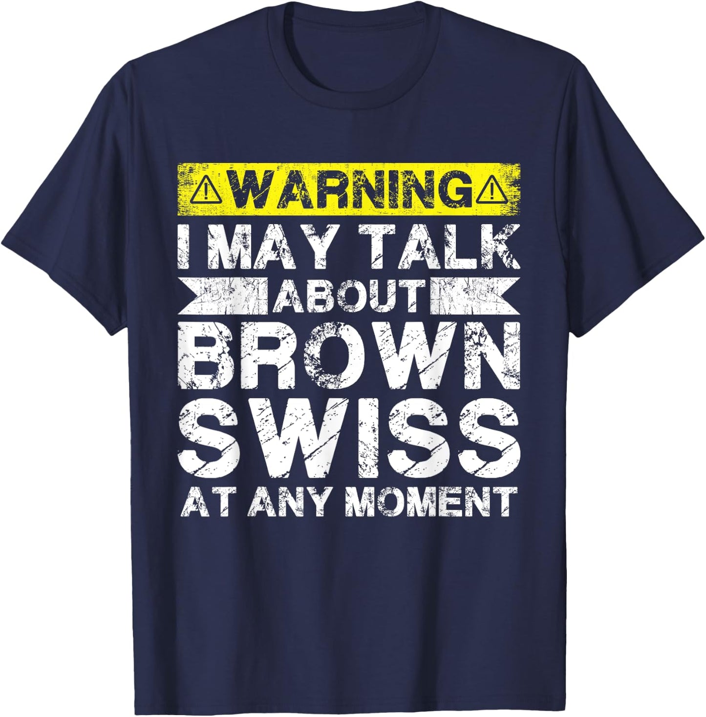 Talk About Cow Rancher - Cattle Farmer Breeder Brown Swiss T-Shirt - T-Shirt | Navy