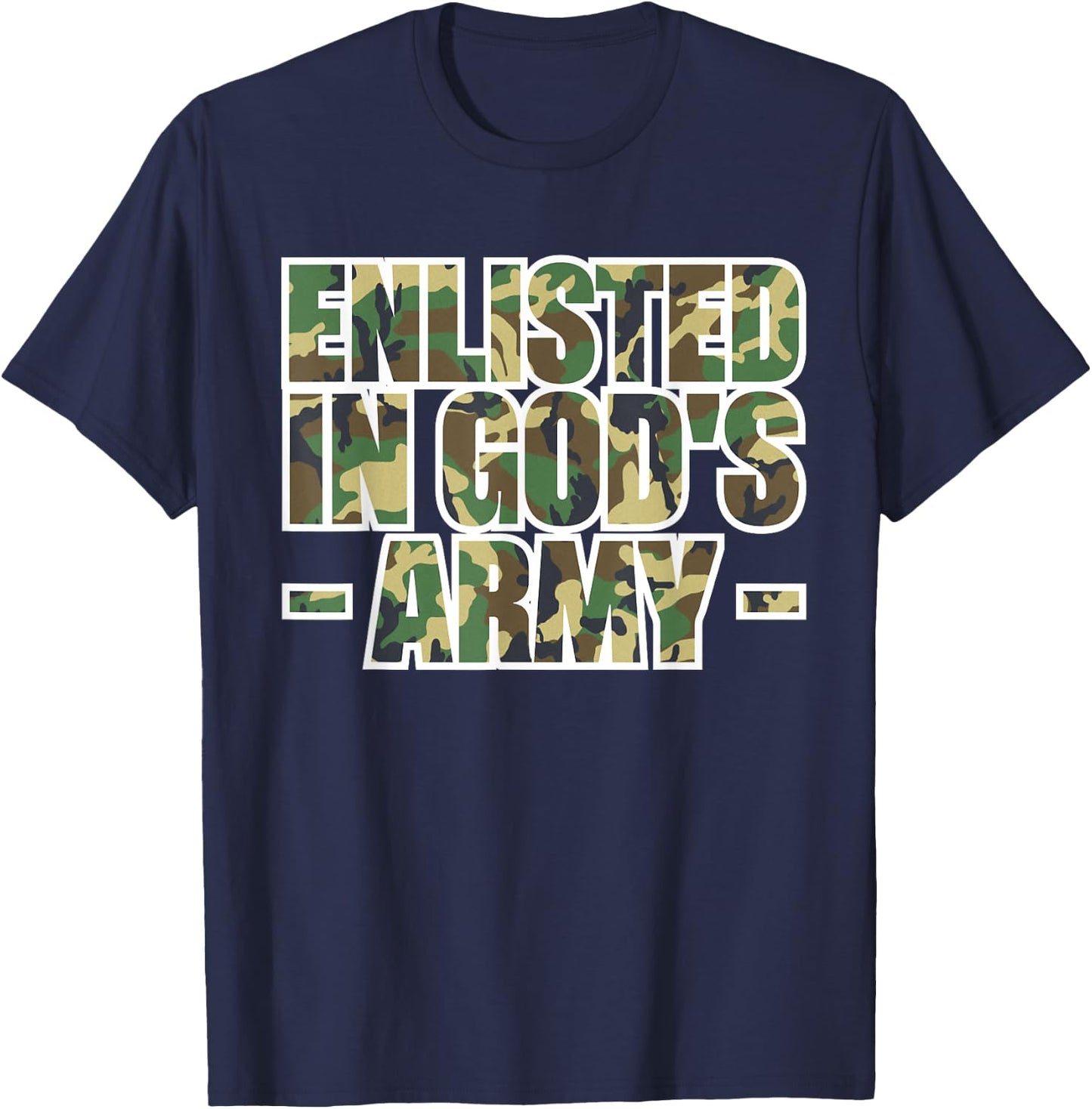 Enlisted In God's Army T-Shirt - T-Shirt | Navy