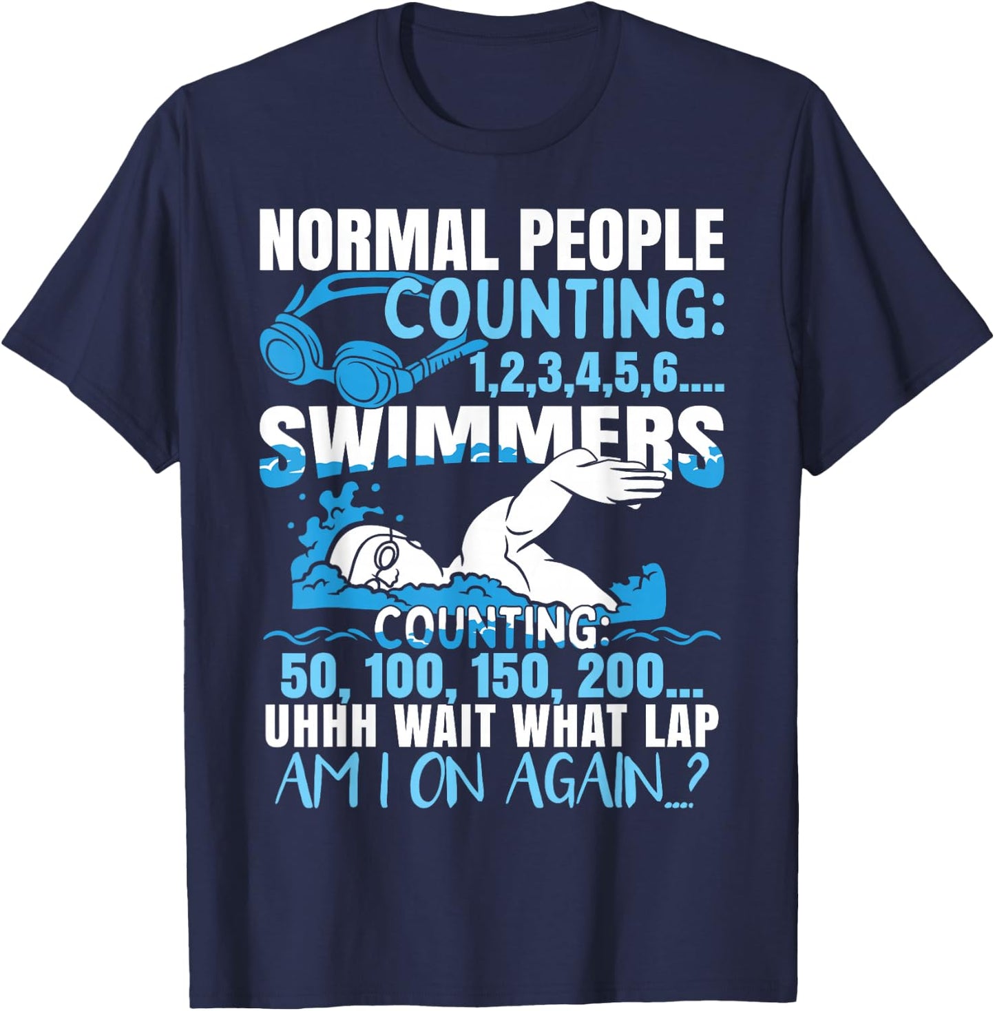 Funny Swimming Humor Swim T-Shirt - T-Shirt | Navy