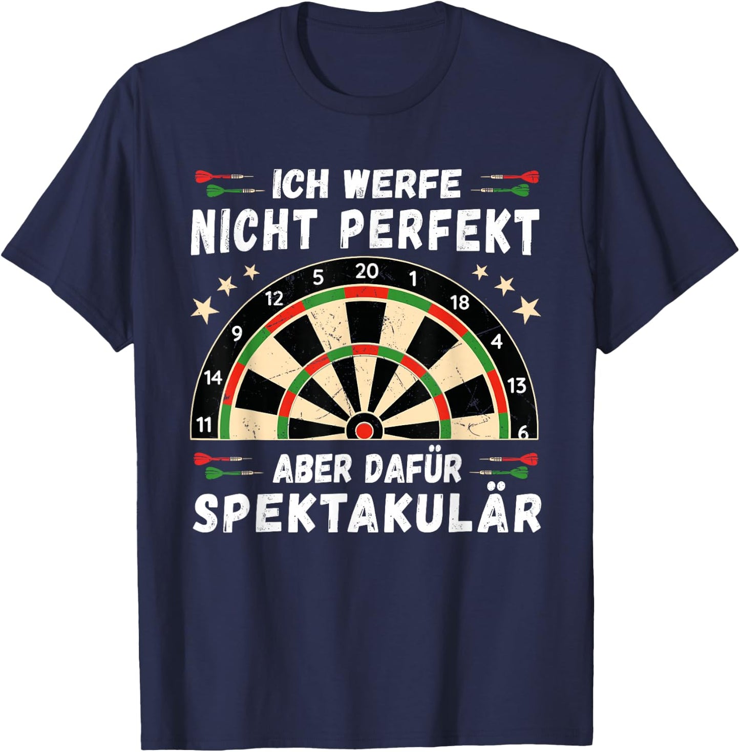 Funny Dart Saying Dartboard Darts Darts Gifts , black, S T-Shirt - T-Shirt | Navy