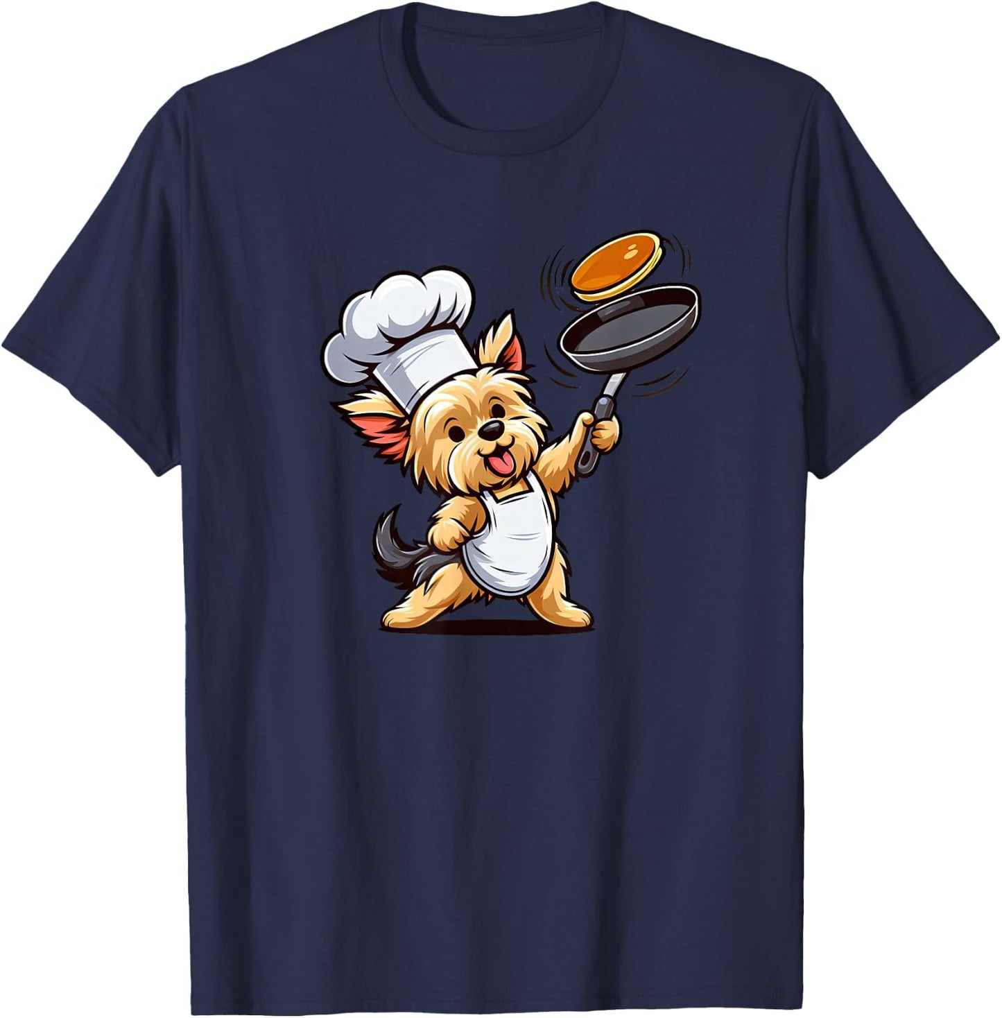 Yorkshire Terrier Chef Funny Dog Chef T-Shirt - T-Shirt | Navy