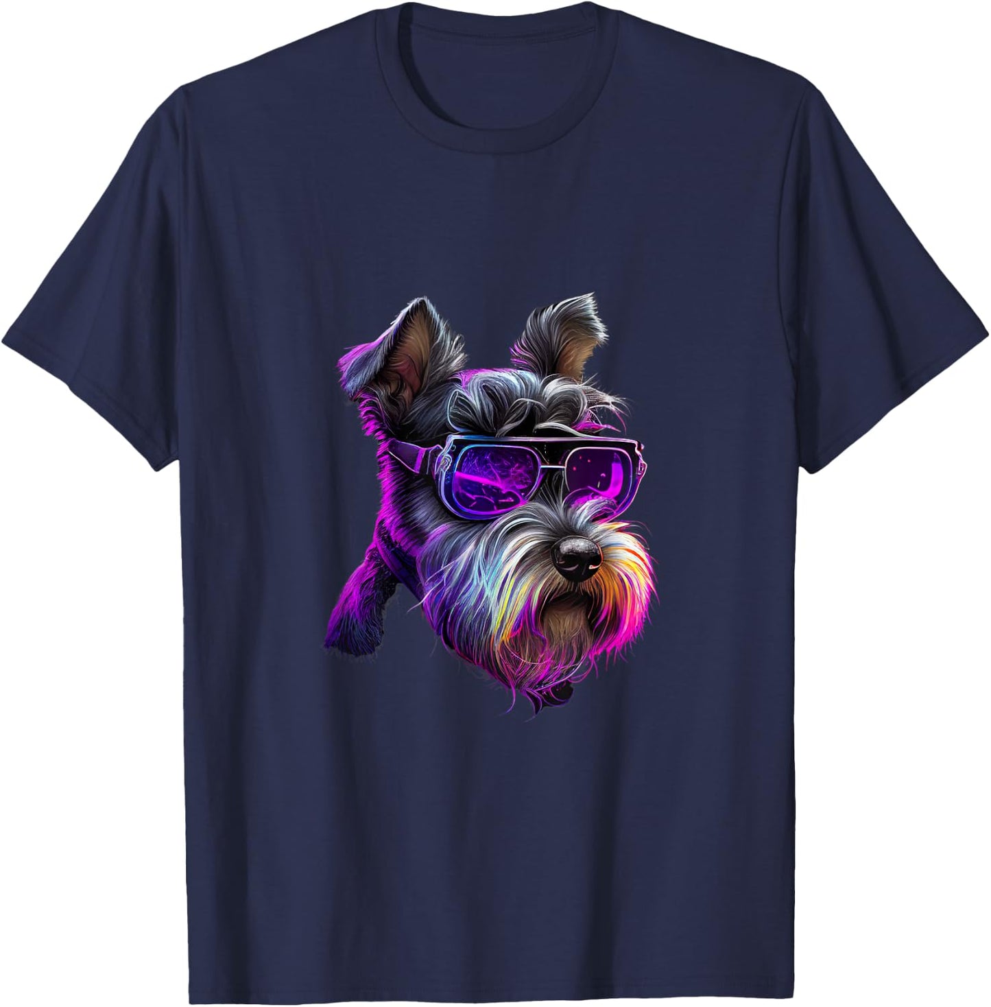 Miniature Schnauzer Dogs Miniature Schnauzers T-Shirt - T-Shirt | Navy