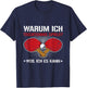 with German Text "Ich Spiele Tischtennis Weil Ich Es Kann Tischtennisspiel" T-Shirt - T-Shirt | Navy