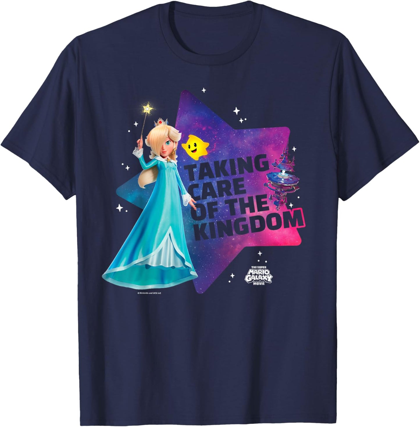 The Super Mario Galaxy Movie Rosalina Taking Care T-Shirt - T-Shirt | Navy