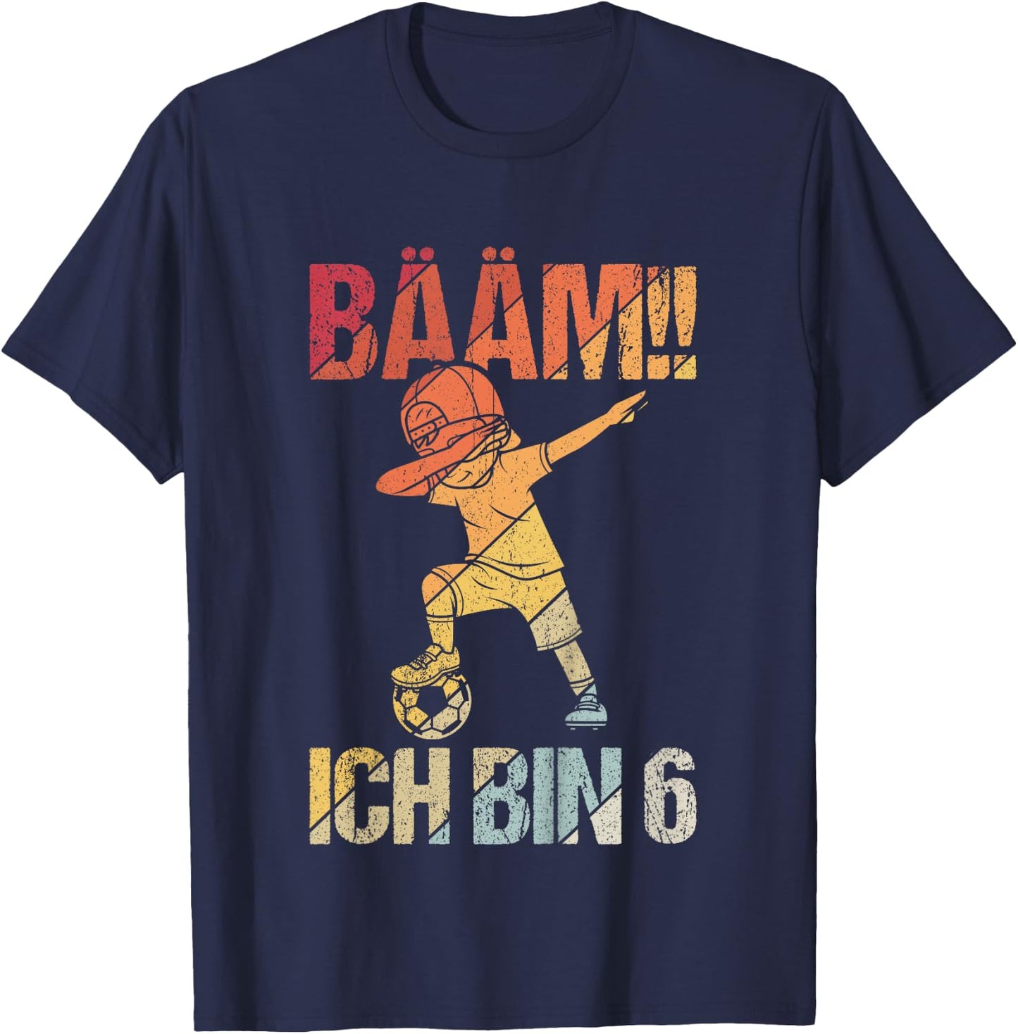 BÄÄM Ich bin 6 Dabbing Geburtstagsshirt 6 Jahre Jungs T-Shirt - T-Shirt | Navy