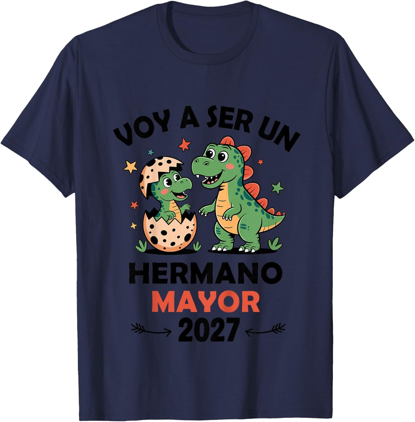 Kids Hermano Mayor 2027 Promoted to Big Brother Spanish T-Shirt - T-Shirt | Navy