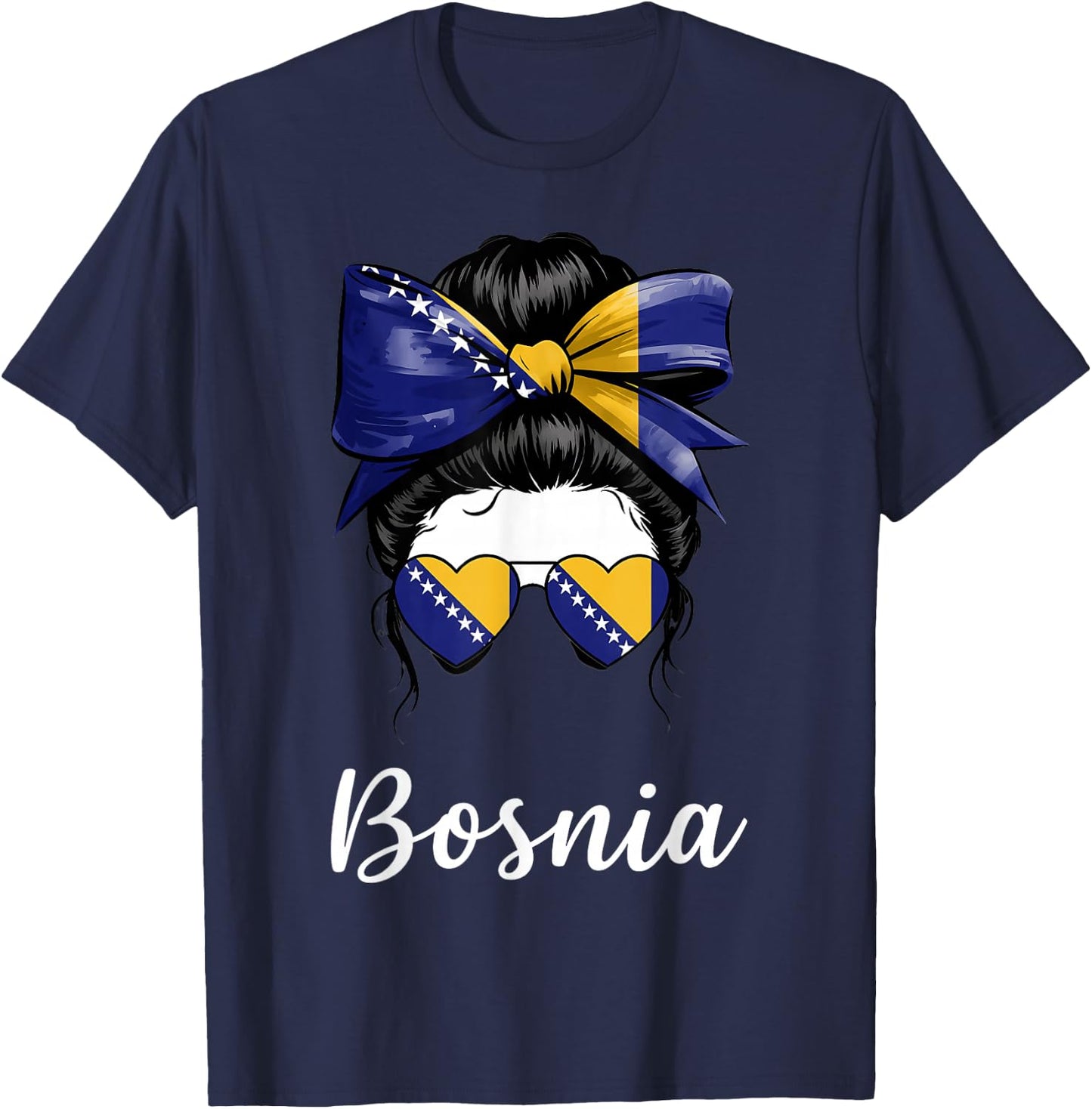Bosnien und Herzegowina Wurzeln Bosnien Flagge T-Shirt - T-Shirt | Navy