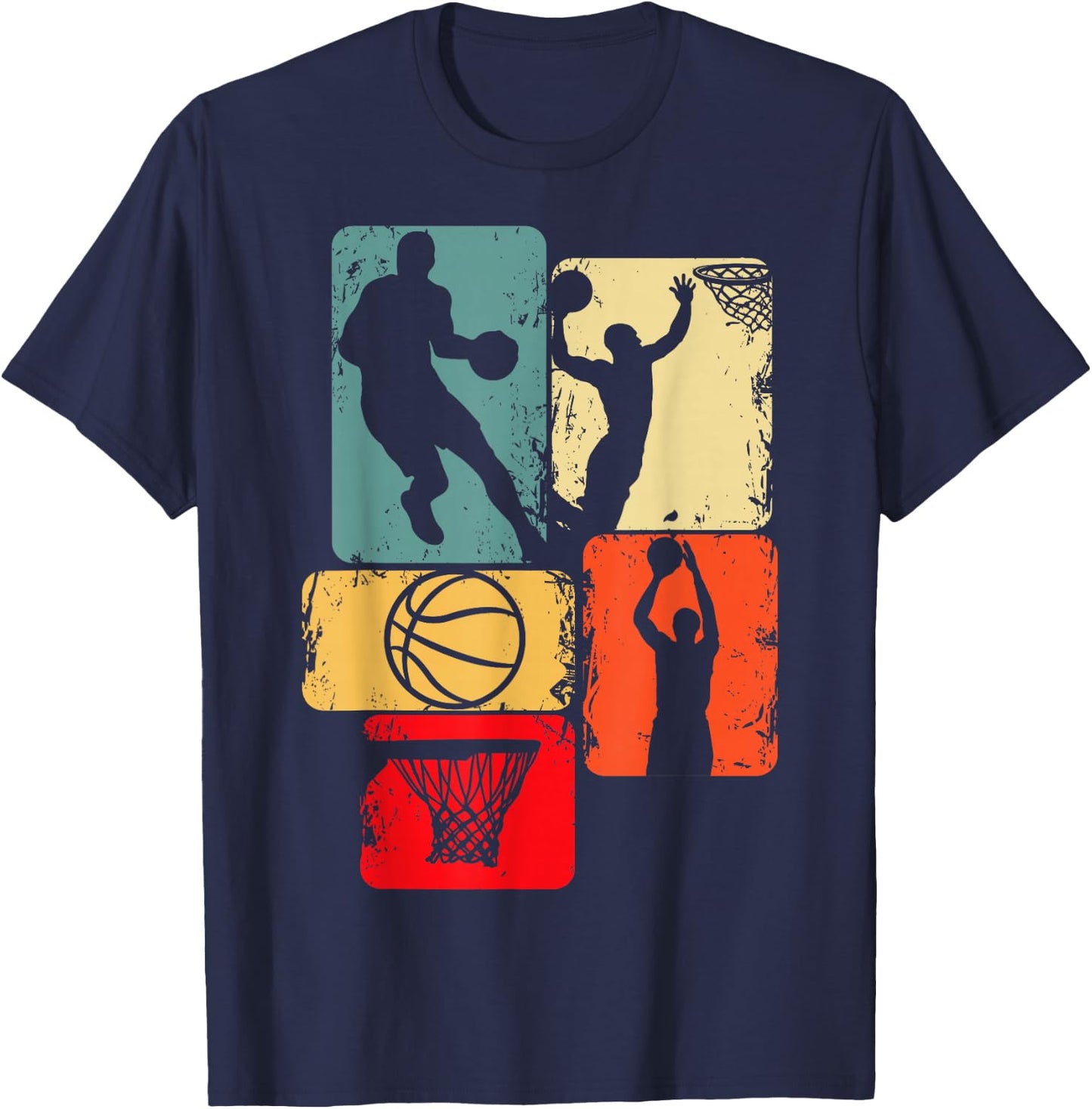Basketball Basketball Children's Boys Men's , black T-Shirt - T-Shirt | Navy