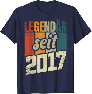 9. Geburtstag Junge Mädchen 9 Jahre 2017 Geschenk Lustig T-Shirt - T-Shirt | Navy
