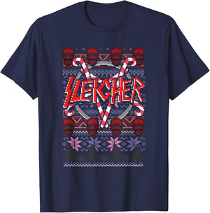 Sleigher Novelty Christmas T-Shirt - T-Shirt | Navy