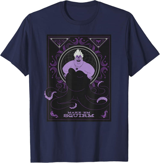 Disney Villains Ursula The Little Mermaid Make ‘Em Squirm T-Shirt - T-Shirt | Navy