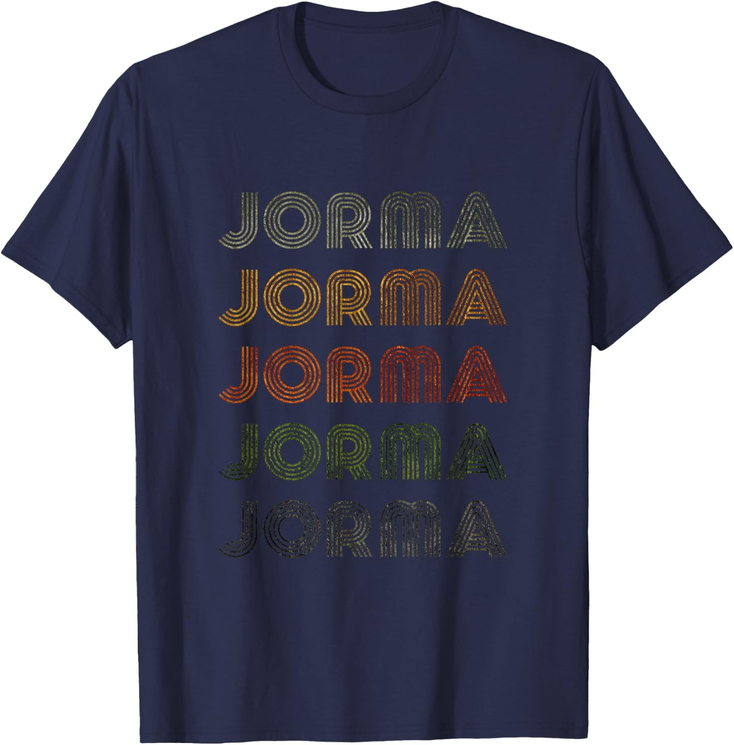 Love Heart Jorma Grunge Vintage Style Black Jorma T-Shirt - T-Shirt | Navy