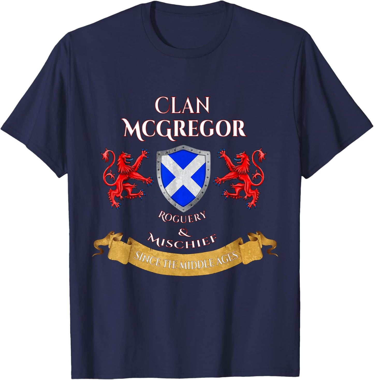 McGregor Scottish Family Clan Middle Ages Mischief T-Shirt - T-Shirt | Navy