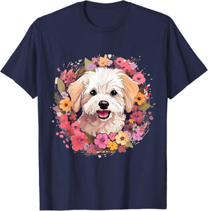Maltipoo Dog Breed Pet Cute Graphic Women Girls Kids T-Shirt - T-Shirt | Navy
