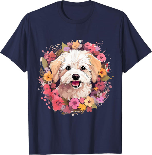 Maltipoo Dog Breed Pet Cute Graphic Women Girls Kids T-Shirt - T-Shirt | Navy