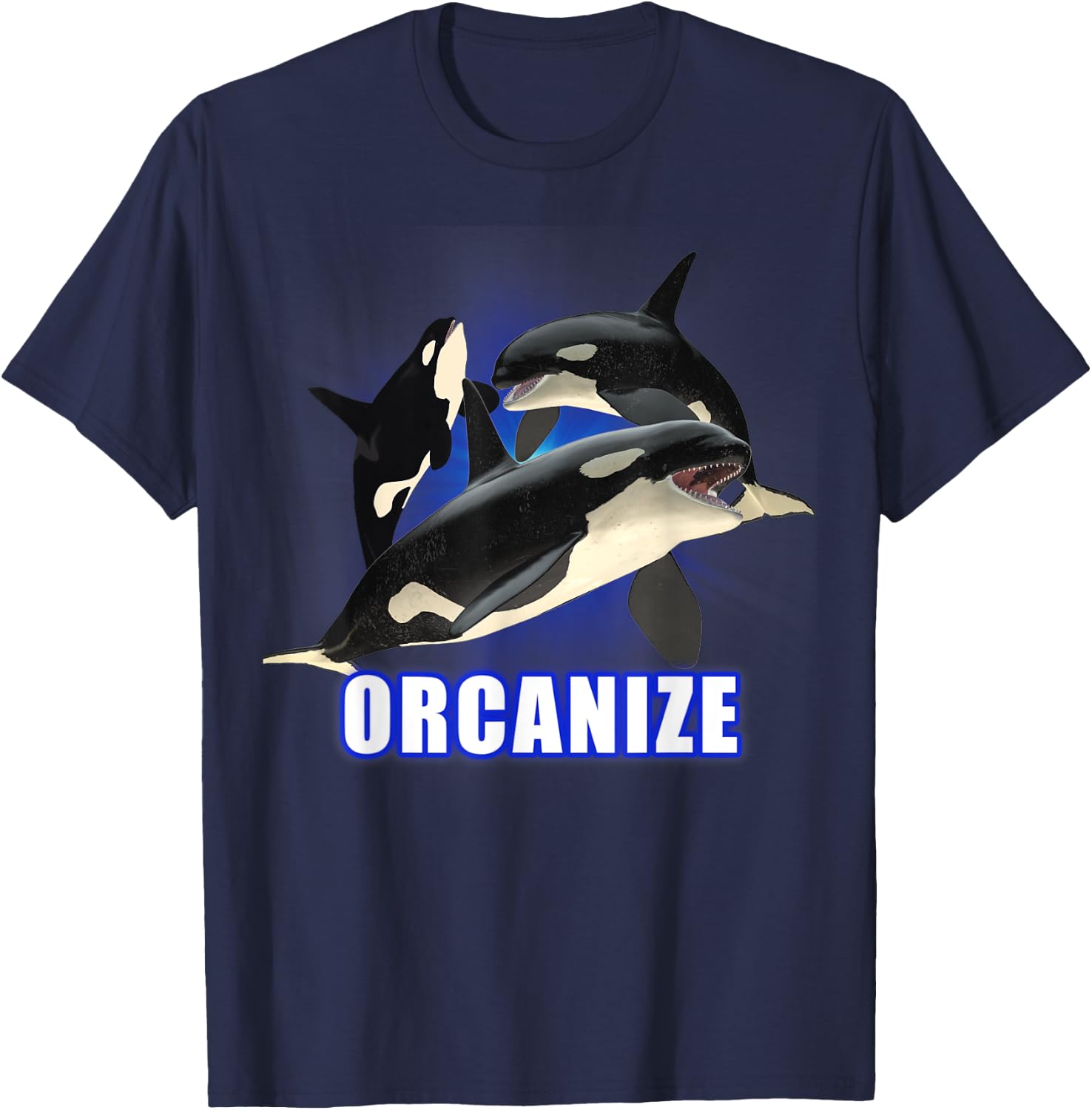 ORCANIZE Orcas Organzie Support T-Shirt - T-Shirt | Navy
