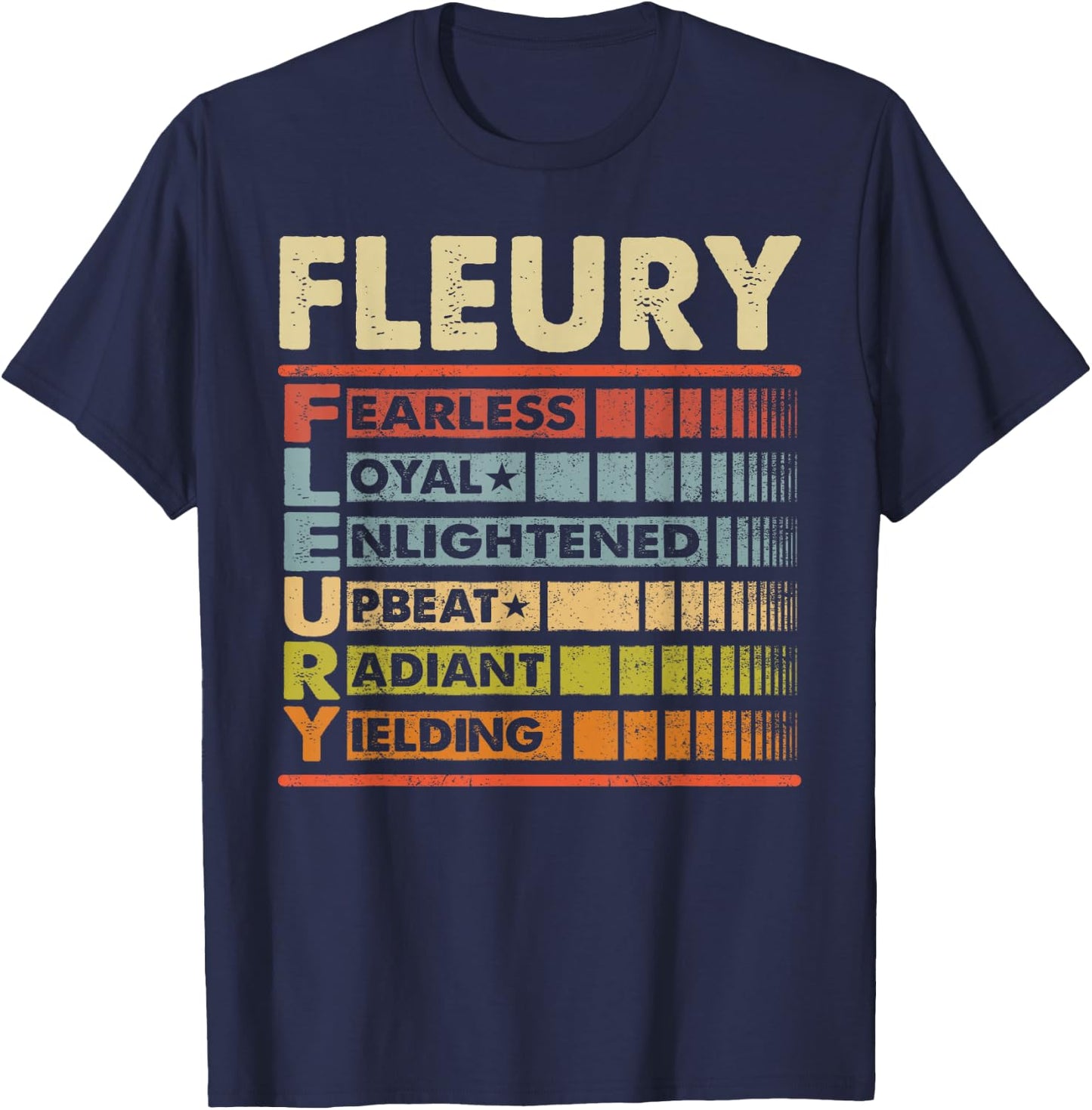 FLEURY Family Name, Last Name FLEURY T-Shirt - T-Shirt | Navy