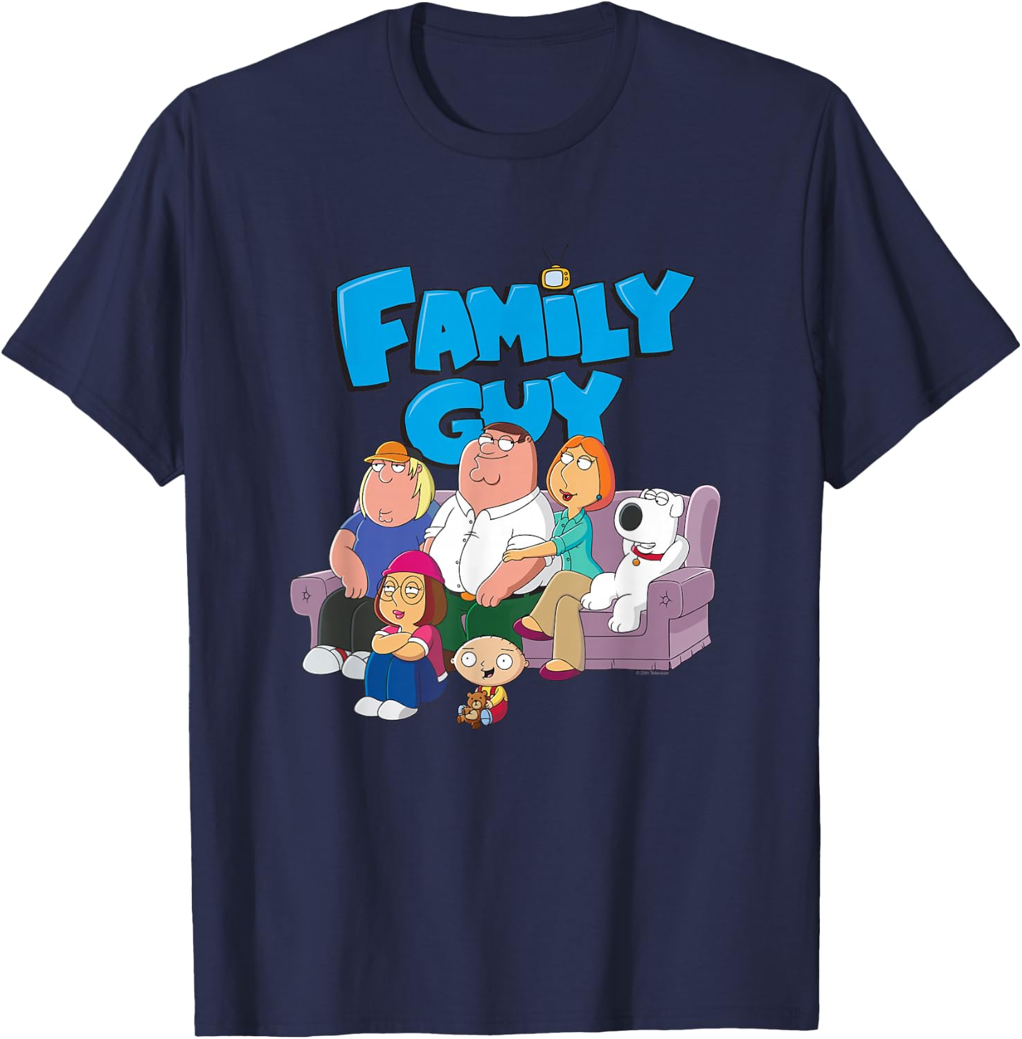 Family Guy Family with logo , blue, s T-Shirt - T-Shirt | Navy
