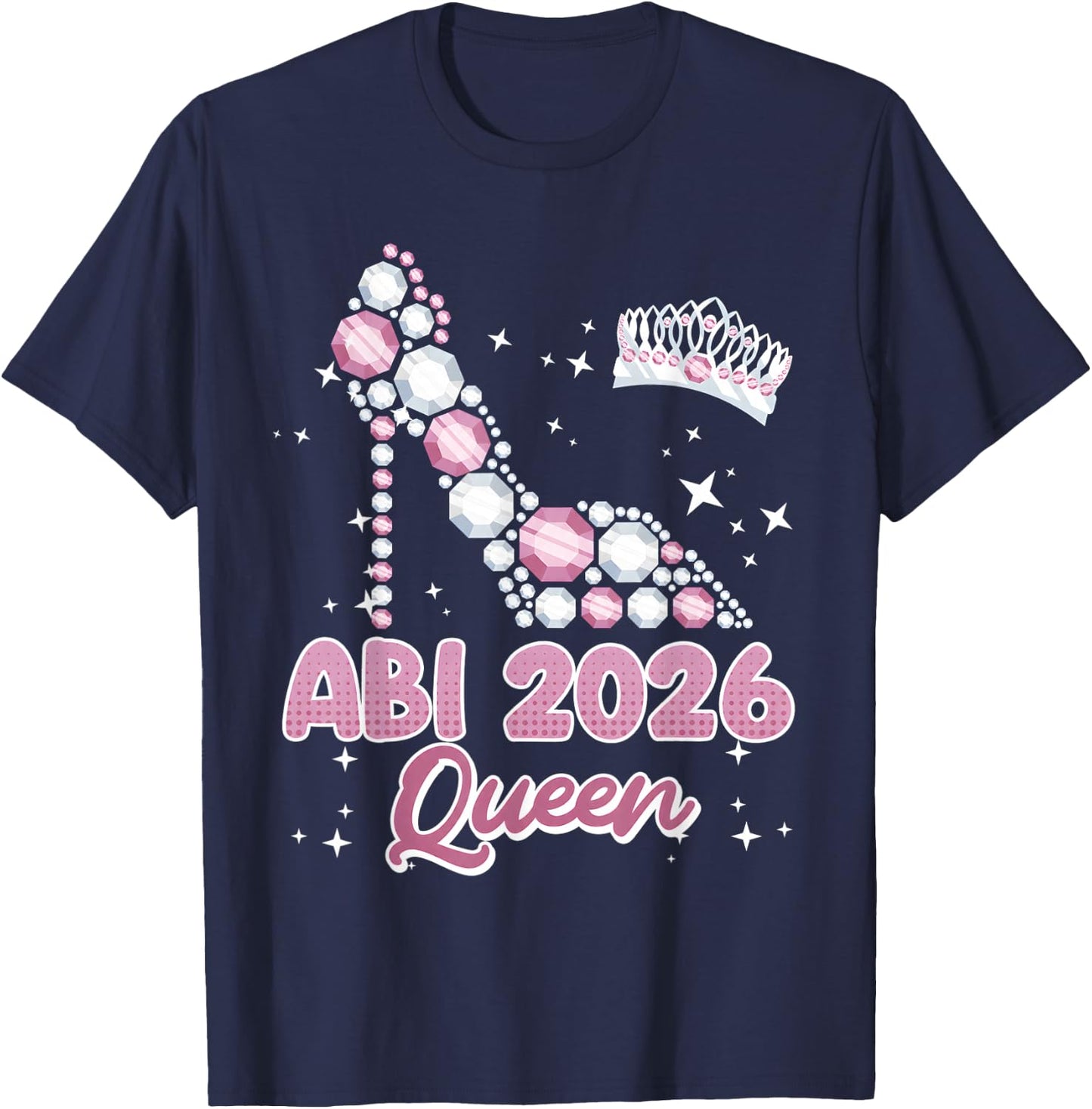 Abitur Queen Abi 2026 Abiturientinnen Lustiges Abitur T-Shirt - T-Shirt | Navy