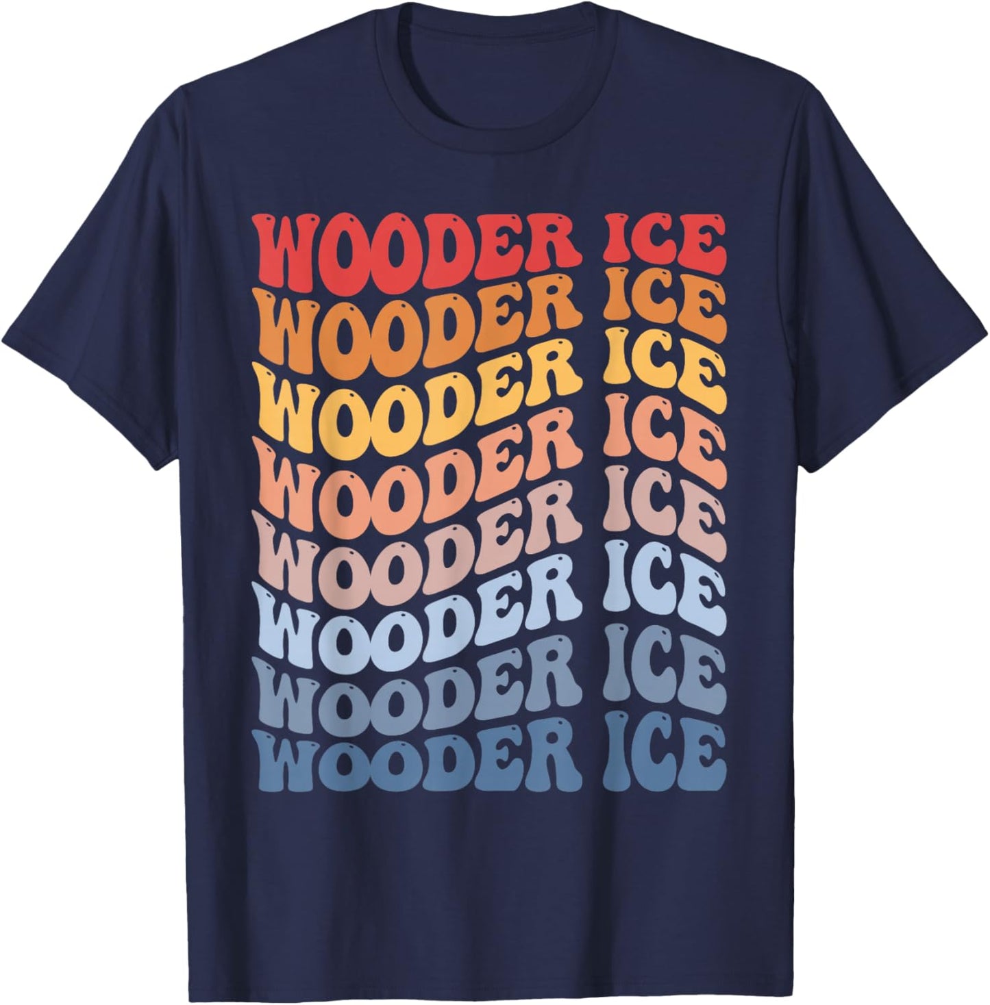 Wooder Ice Groovy Retro Sunset T-Shirt - T-Shirt | Navy