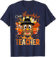 One Thankful Teacher Turkey Pencil Thanksgiving Teachers T-Shirt - T-Shirt | Navy