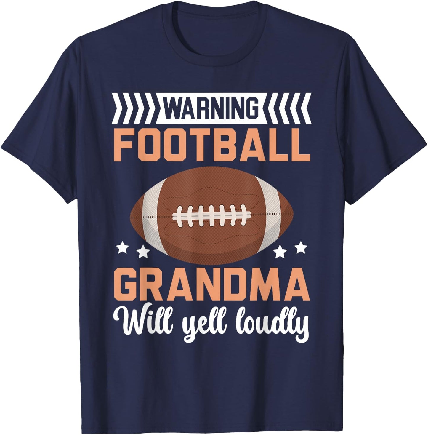 Football Grandma Grandmother Granny Grandparents Day T-Shirt - T-Shirt | Navy
