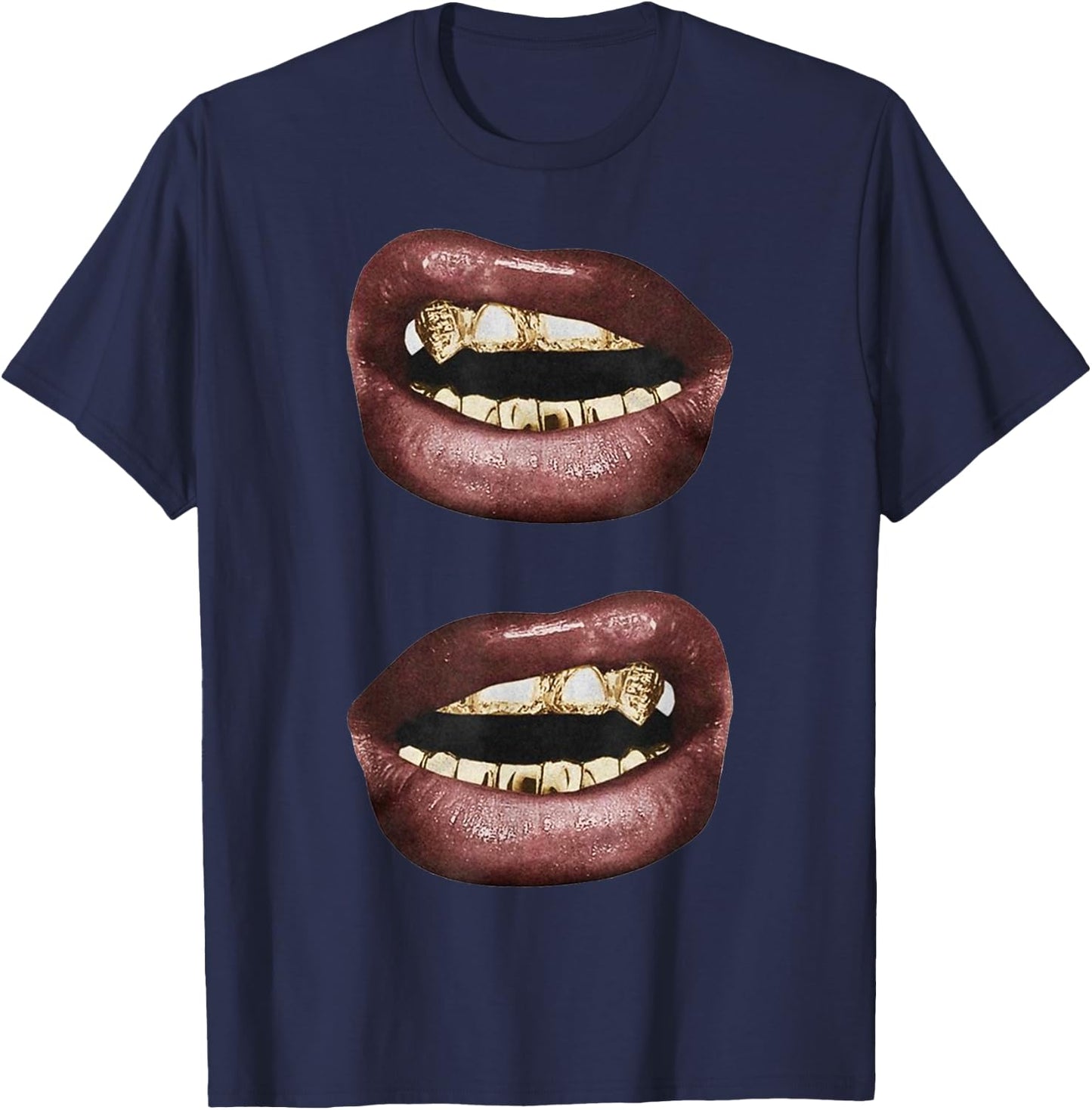 Grills Jewellery , Black, S T-Shirt - T-Shirt | Navy