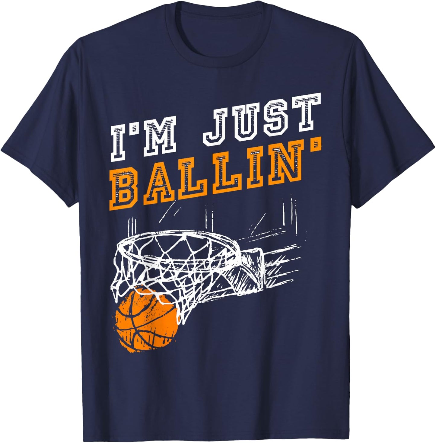 Basketball Geschenkidee Streetball Herren Kinder Jungs Coach T-Shirt - T-Shirt | Navy